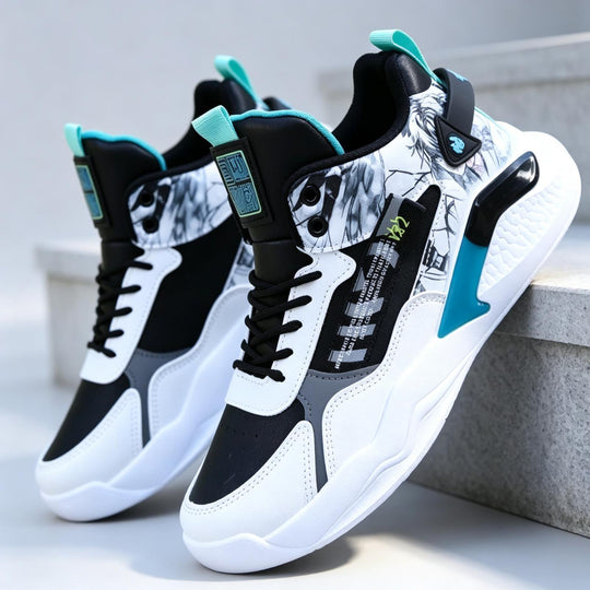 Herren Sportliche High-Top Sneakers mit detailliertem Grafikdesign Shop Nory