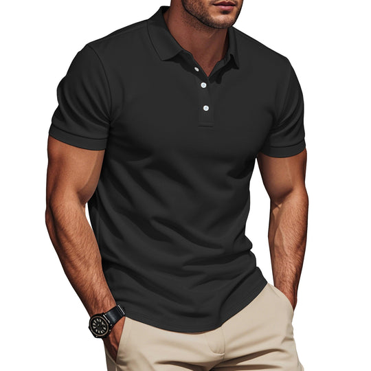 Herren nan Pima-Baumwoll-Polo mit Kentkragen, schmaler Silhouette und verstärkter Knopfleiste Shopnory