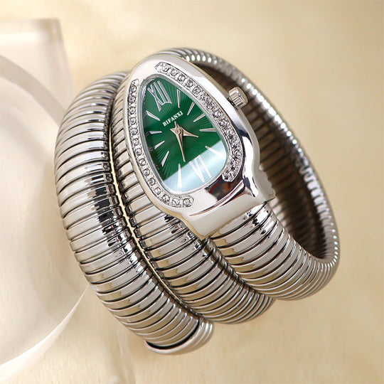 ShopNory | Schlangenuhr mit Quarzbewegung und Persönlichem Armband