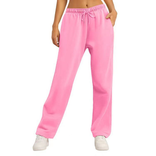 Damen nan weite High‑Waist Loungewear‑Jogginghose mit elastischem Bund Kordelzug und Seitentaschen Shop Nory