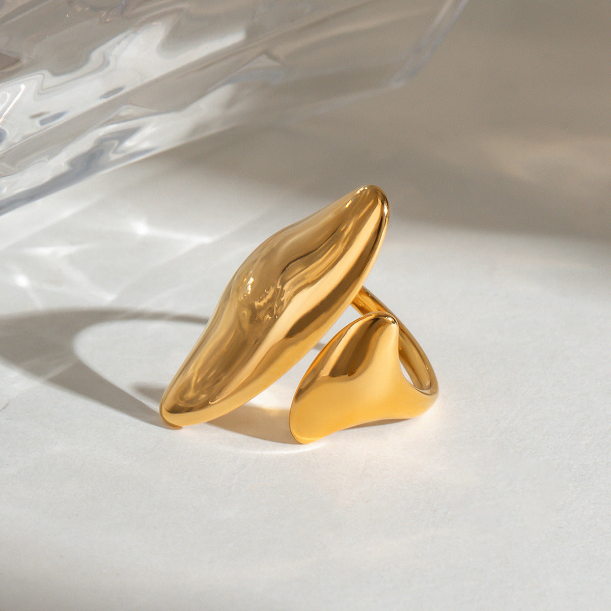 Damen eleganter Ring aus hypoallergenem und wasserfestem Edelstahl Shop Nory