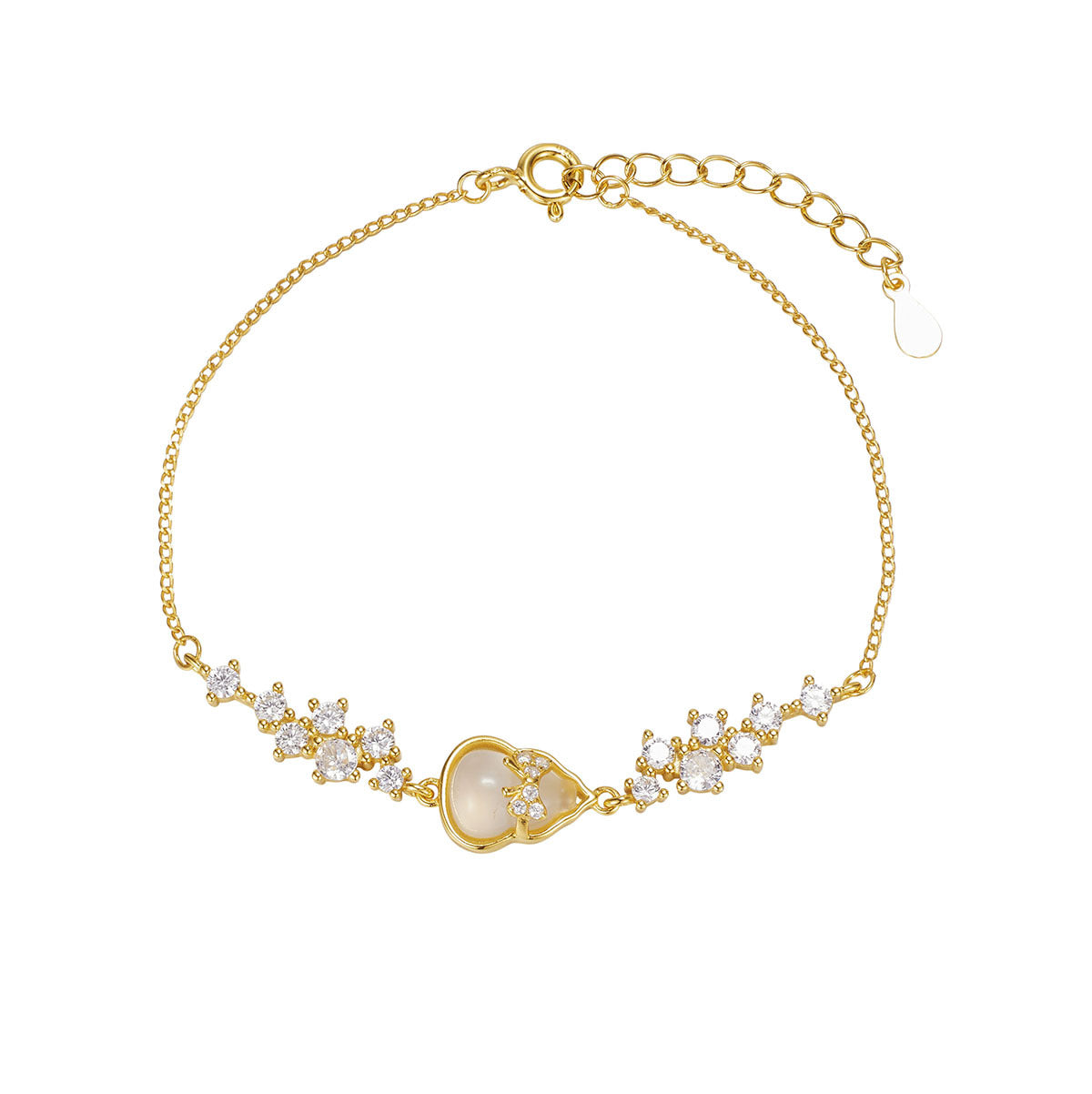 Damen Armband mit elegantem Herzdesign und funkelnden Zirkonia Shop Nory