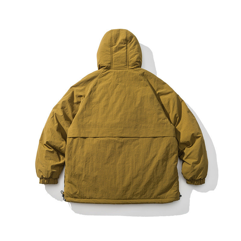 Unisex Oversized leicht wattierte Ripstop-Kapuzenjacke mit verdecktem Zwei-Wege-Reißverschluss Shop Nory