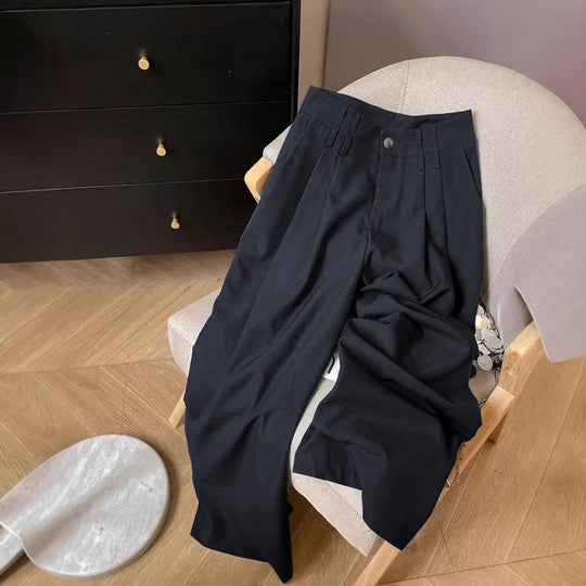 Damen Hochtaillierte Bundfalten-Hose mit weitem Palazzo-Bein Shop Nory