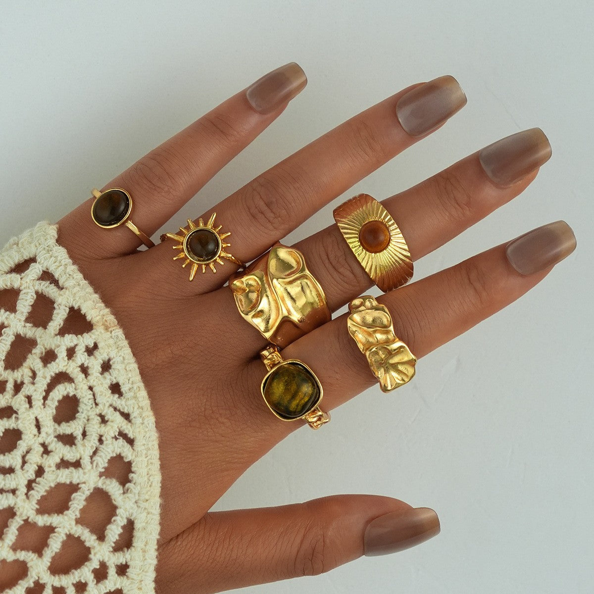 Damen Ring-Set mit kunstvollen und skulpturalen Designs Shop Nory