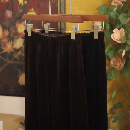 Damen Eleganter Samtrock mit elastischem Bund Shop Nory