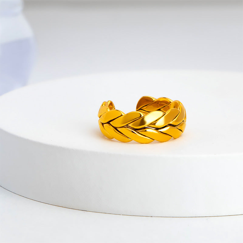Damen offener geflochtener Ring Shop Nory