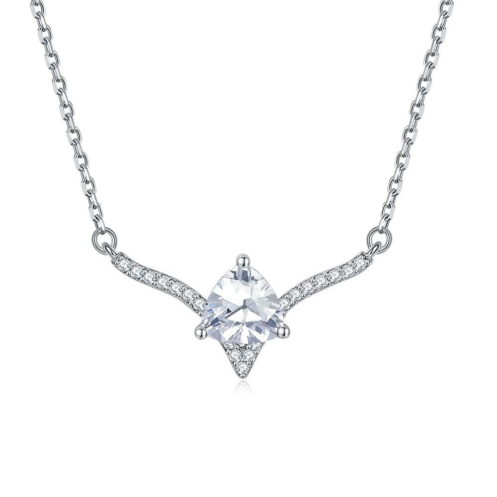 Damen Anhänger mit funkelndem Zirkonia-Rahmen und eleganter Kettenstruktur Shop Nory
