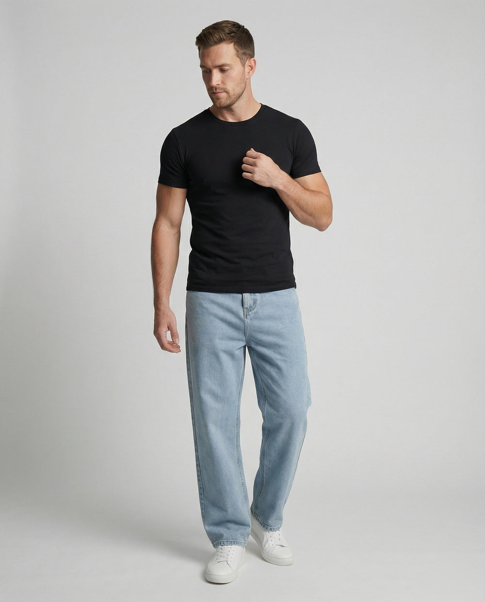 Herren Weite Vintage Jeans