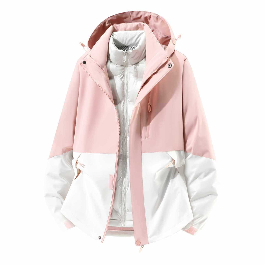 Herren Wasserfeste dreiteilige Winterjacke mit abnehmbarer Daunen-Innenjacke und Kapuze Shop Nory