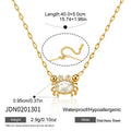 Damen Halskette mit kunstvollem Krebsdesign aus hypoallergenem Edelstahl Shop Nory