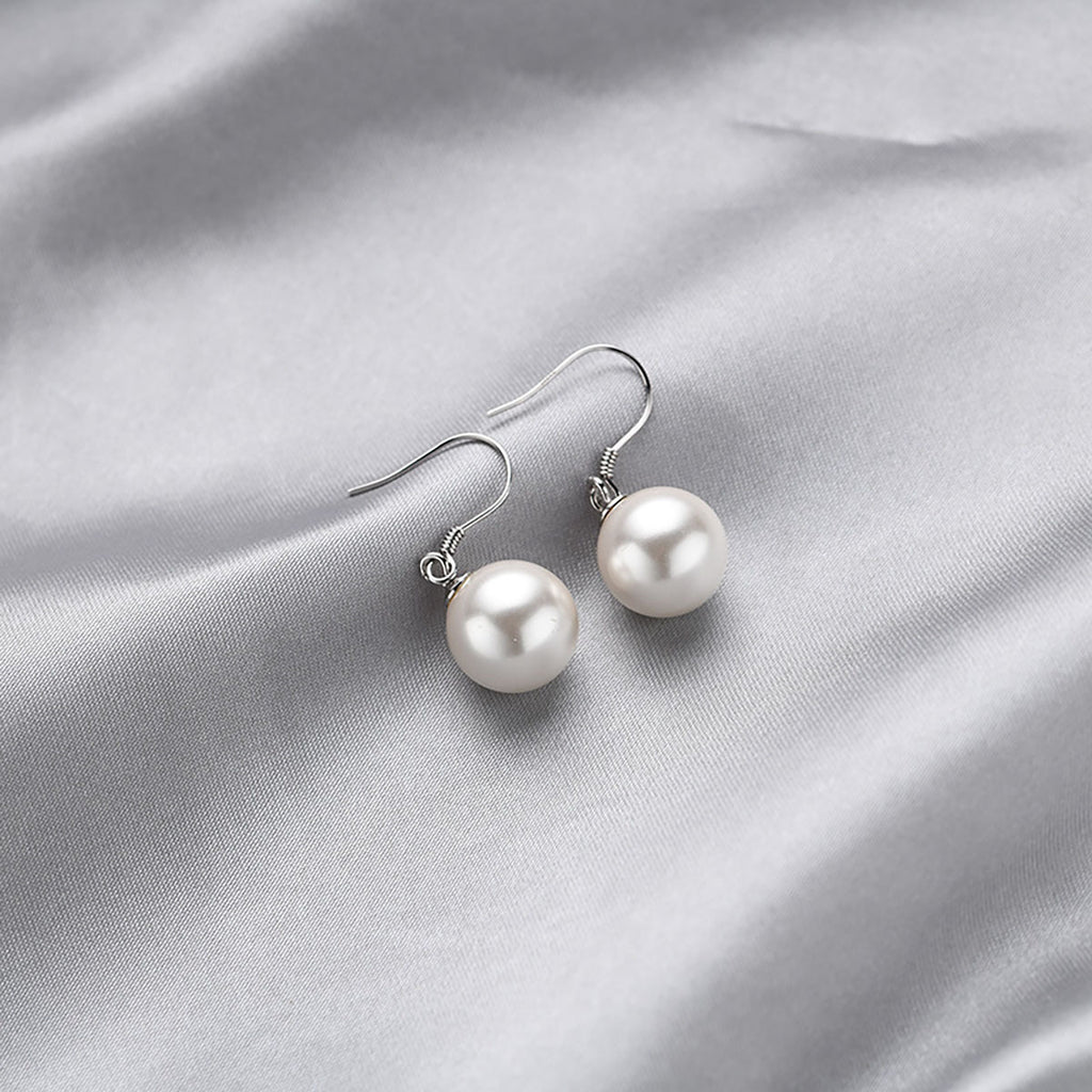 Damen Ohrhänger mit eleganten Perlen und feinem Silber-Design Shop Nory