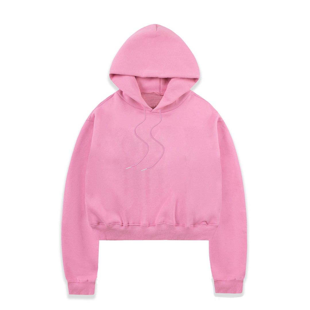 Damen nan cropped Kapuzenpullover mit weichem Fleece‑Innenfutter und elastischem Rippbund Shop Nory