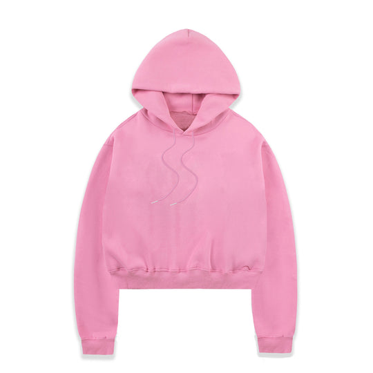 Damen nan cropped Kapuzenpullover mit weichem Fleece‑Innenfutter und elastischem Rippbund Shop Nory