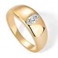 Damen Hochwertiger Ring mit Tropfen-Design und funkelndem Zirkonia Shop Nory