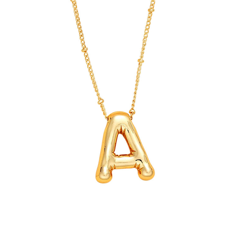 Damen Halskette mit stilvollem Buchstabenanhänger Shop Nory
