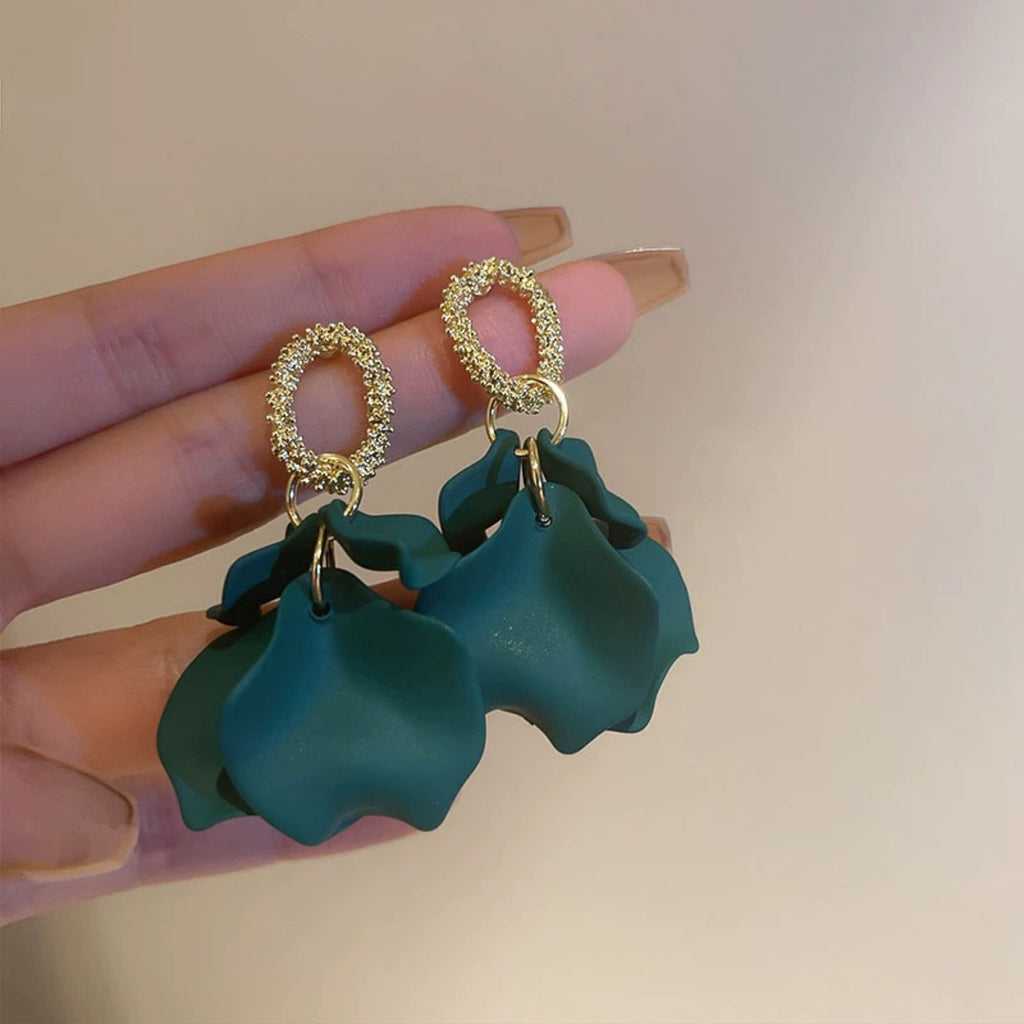 Damen Hängende Ohrringe mit floralem Silikon-Design Shop Nory