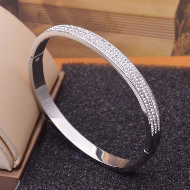 Damen Kristallbesetztes Gold Armband Shop Nory