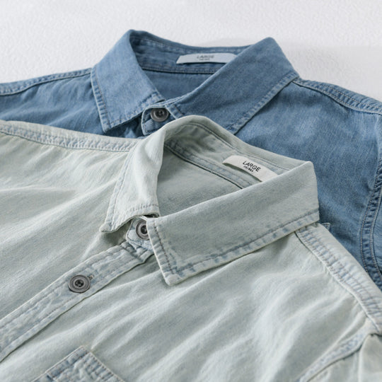 Herren Denim-Überhemd im lässigen Worker-Look mit Einstecktasche und softem Finish Shop Nory