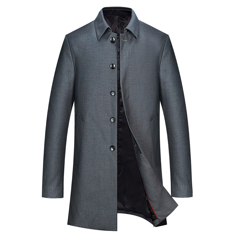 Herren Moderner Business-Mantel mit leichtem Thermofutter und geradem Schnitt Shop Nory