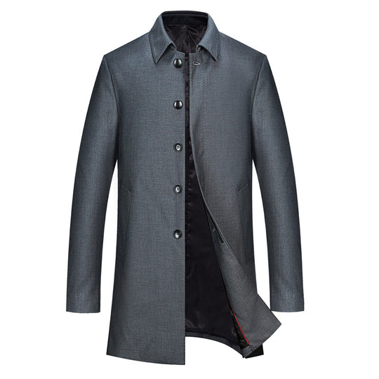 Herren Moderner Business-Mantel mit leichtem Thermofutter und geradem Schnitt Shop Nory