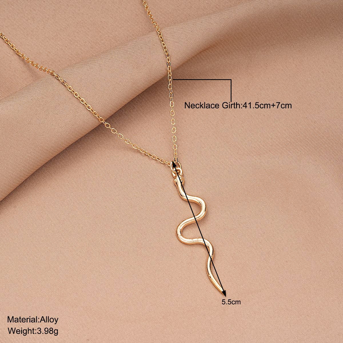 Damen Halskette mit geschwungenem Schlangendesign Shop Nory