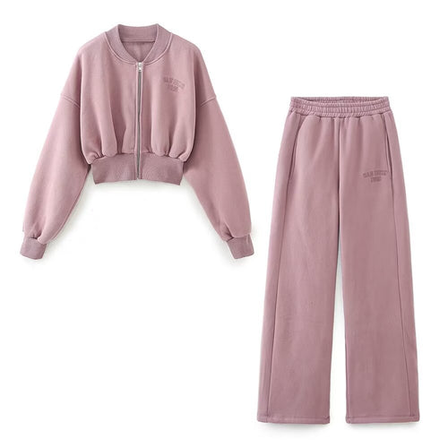 Damen Weite Fleece-Jogginghose mit hohem Elastbund, Eingrifftaschen und dezenter Logostickerei Shop Nory
