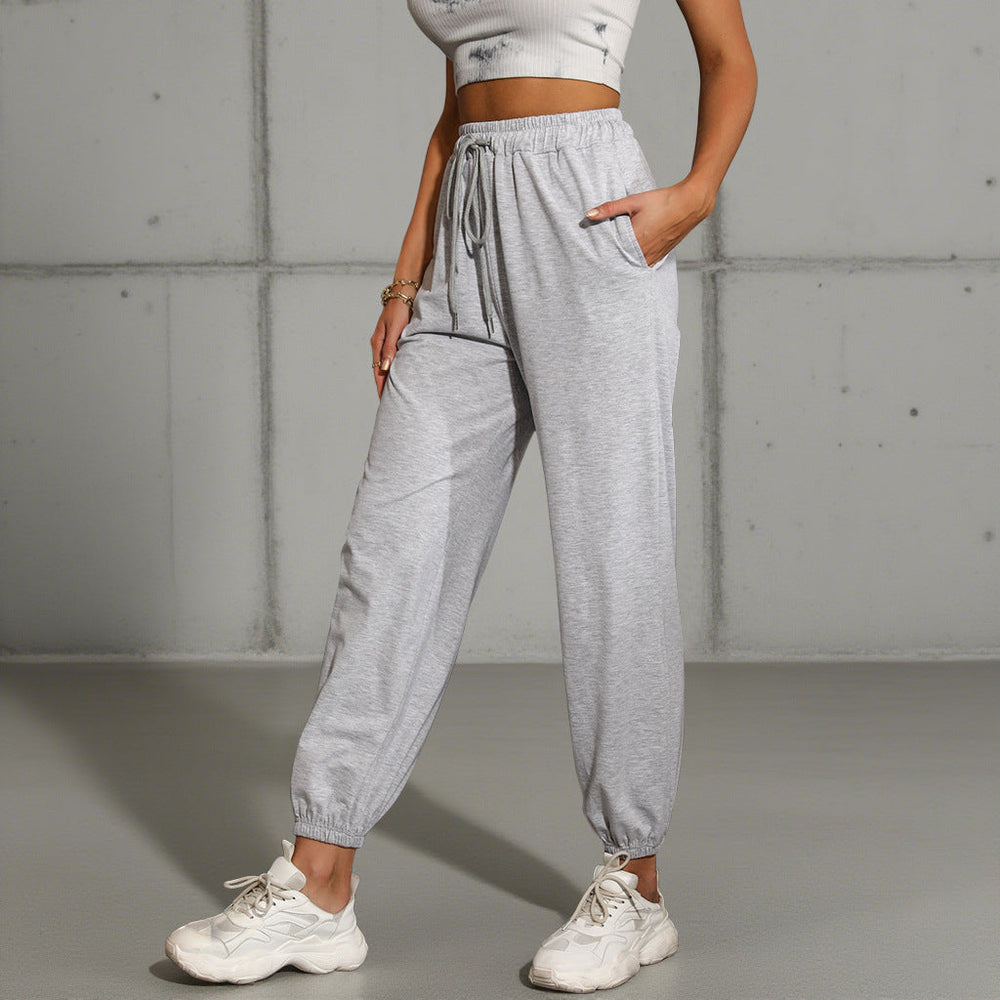 Damen Komfort-Freizeitjogger aus French Terry mit tailliertem Kordelzug und elastischen Knöchelabschlüssen Shop Nory