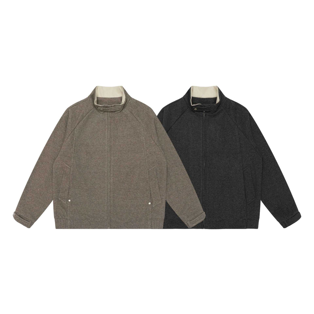 Damen Boxy-Zipjacke mit hohem Stehkragen, Raglanärmeln und verdecktem Reißverschluss Shop Nory