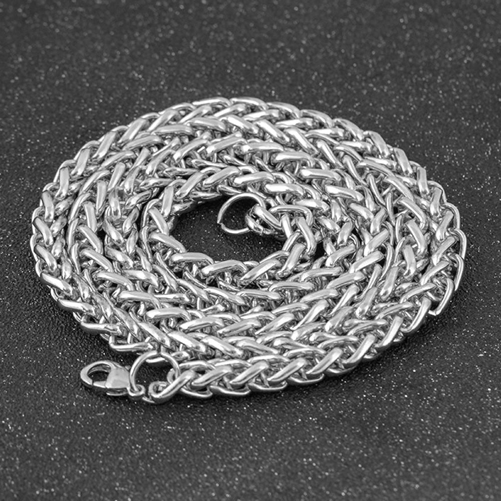 Damen Edelstahl Halskette mit geflochtenem Design Shop Nory
