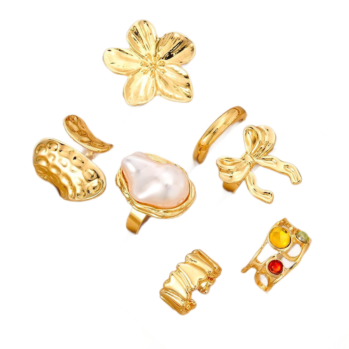 Damen Ring-Set mit kunstvollen Designs und eleganten Details Shop Nory
