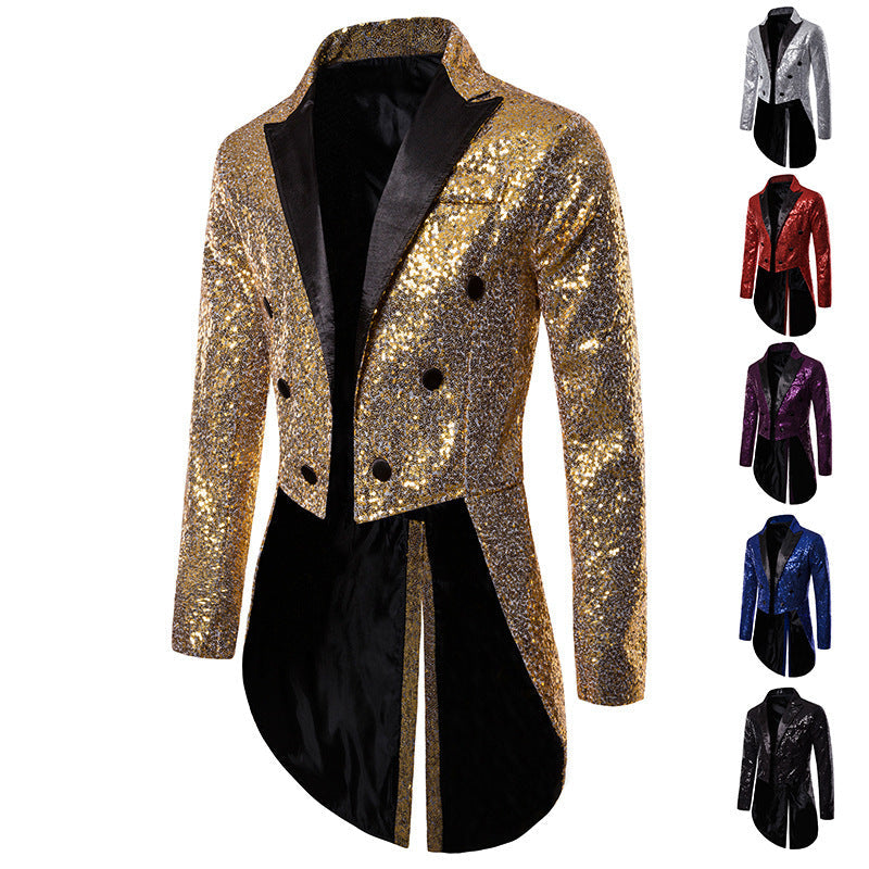 Herren glamouröser Paillettenblazer mit exklusivem Design Shopnory