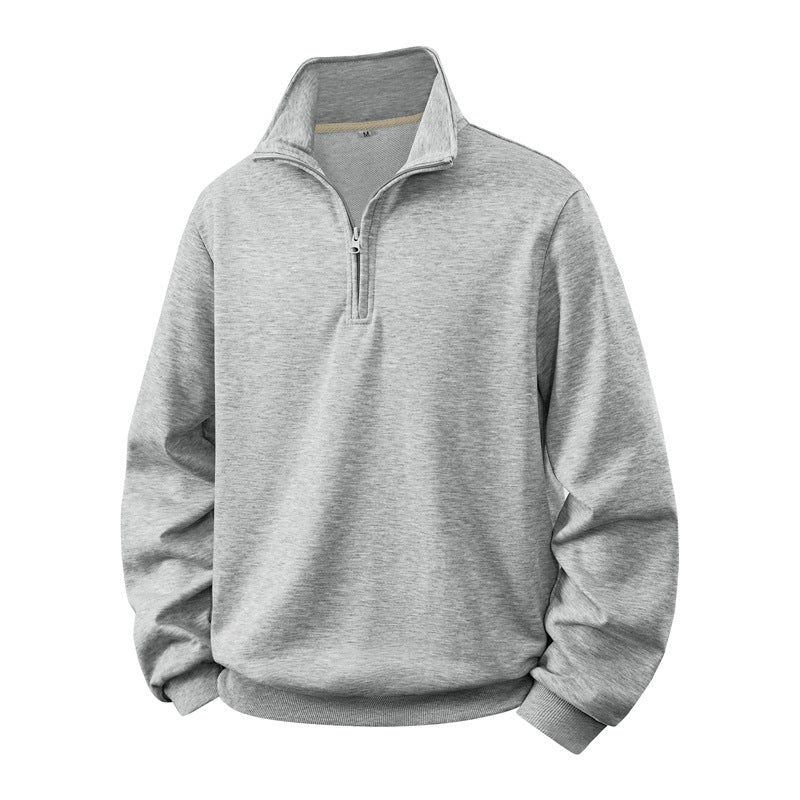 Herren Halbzip-Sweatshirt mit Stehkragen und Rippbündchen Shop Nory