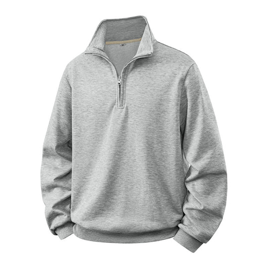 Herren Halbzip-Sweatshirt mit Stehkragen und Rippbündchen Shop Nory