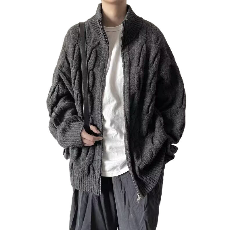 Damen Grobstrickjacke mit hohem Kragen Shop Nory