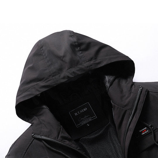 Herren Softshell-Jacke mit Kapuze, winddichtem Außenmaterial und atmungsaktivem Meshfutter Shop Nory