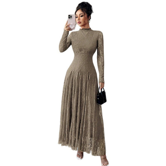 Damen Elegantes Hochzeitskleid mit Spitzenärmeln Shop Nory
