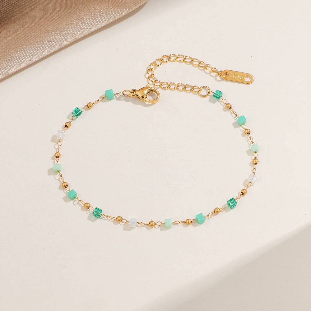 Frauen Bunte Perlen Charme Halskette Shop Nory