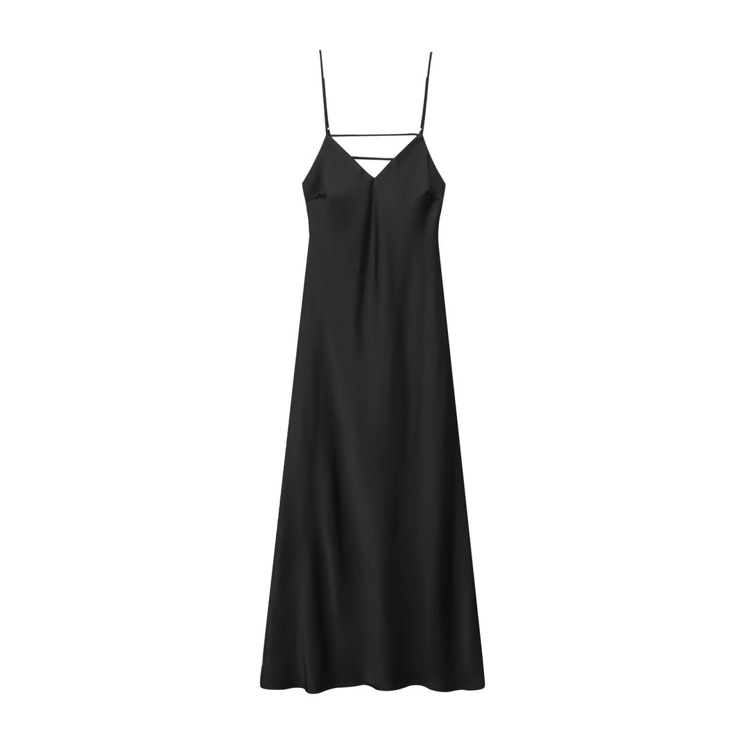 Damen Sommerliches Spaghettiträgerkleid mit schmeichelndem Schnitt und fließendem Stoff