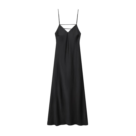 Damen Sommerliches Spaghettiträgerkleid mit schmeichelndem Schnitt und fließendem Stoff