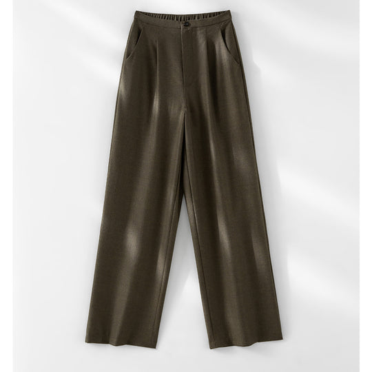Damen Weite High-Waist-Hose mit Bundfalten, elastischem Rückenteil und seitlichen Eingrifftaschen Shop Nory