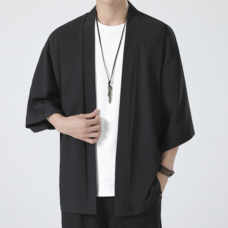 Herren kimonoartige Kurzarmjacke im Oversize-Schnitt Shop Nory