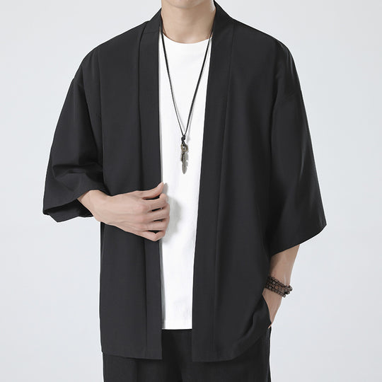 Herren kimonoartige Kurzarmjacke im Oversize-Schnitt Shop Nory