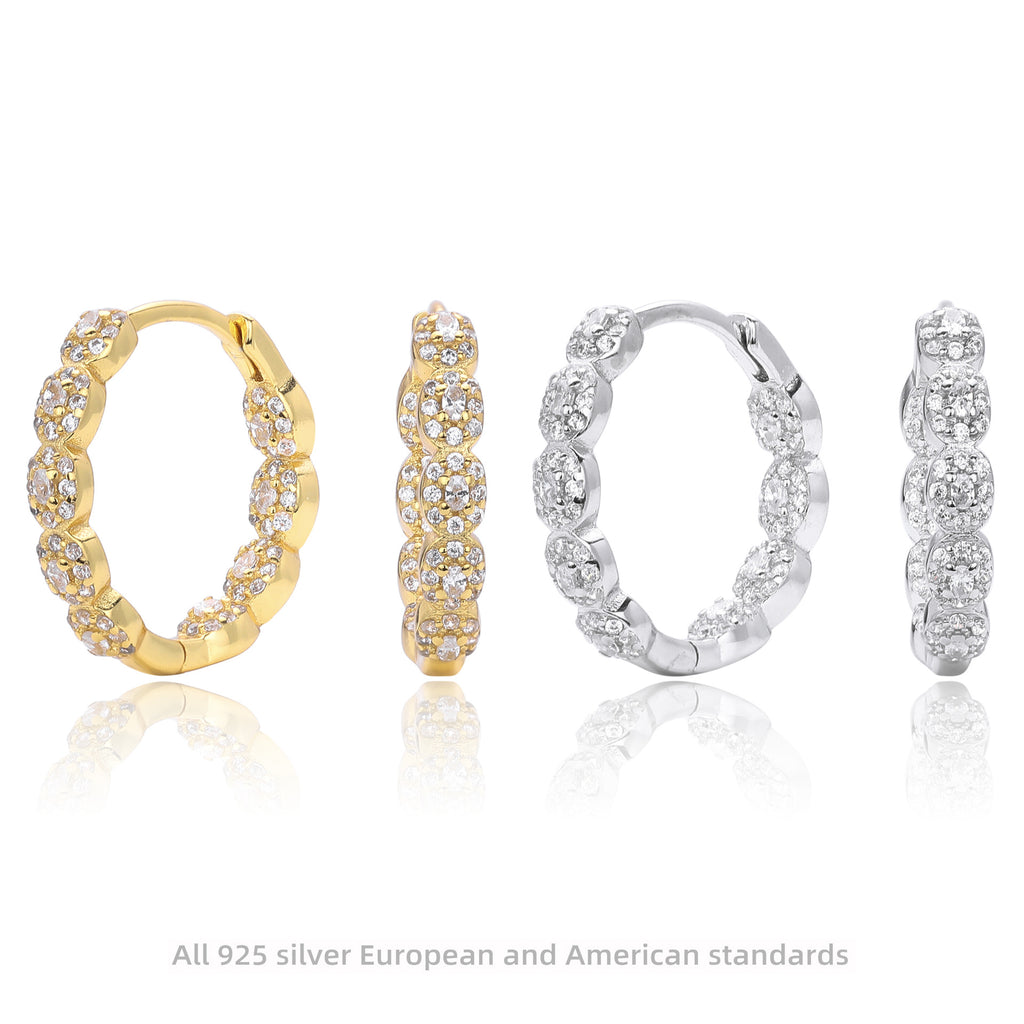 Damen Ohrhänger mit luxuriösen Zirkon-Akzenten aus 925 Sterlingsilber Shop Nory
