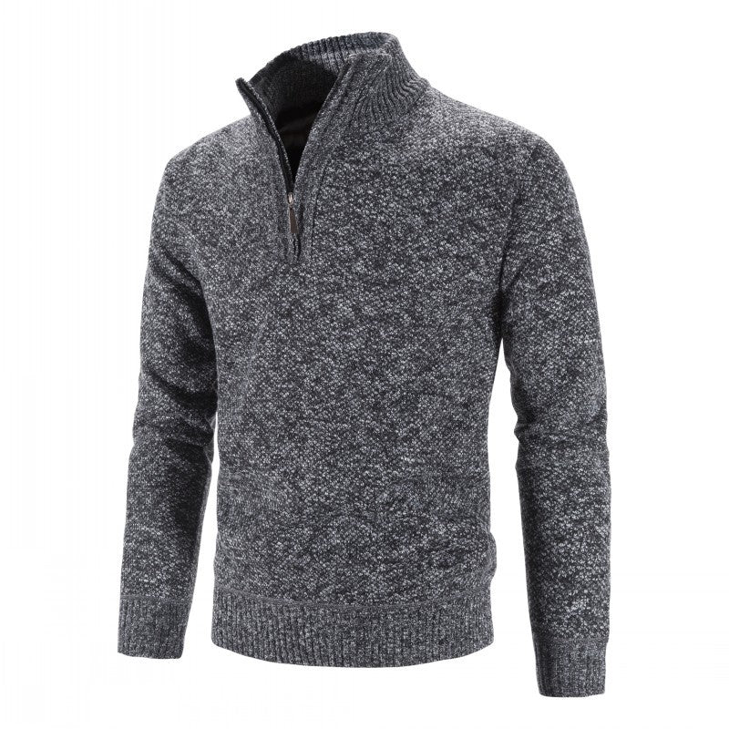 Herren nan Strickpullover mit Halbzip, hohem Stehkragen und strukturierter Waffelstrick-Optik Shop Nory