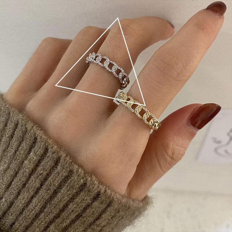 Damenring mit künstlerischem Kettendesign Shop Nory