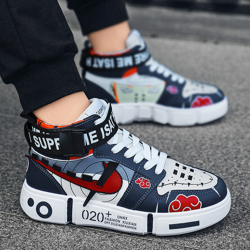 Damen Sportliche High-Top Sneakers mit farbenfrohem Grafikdesign