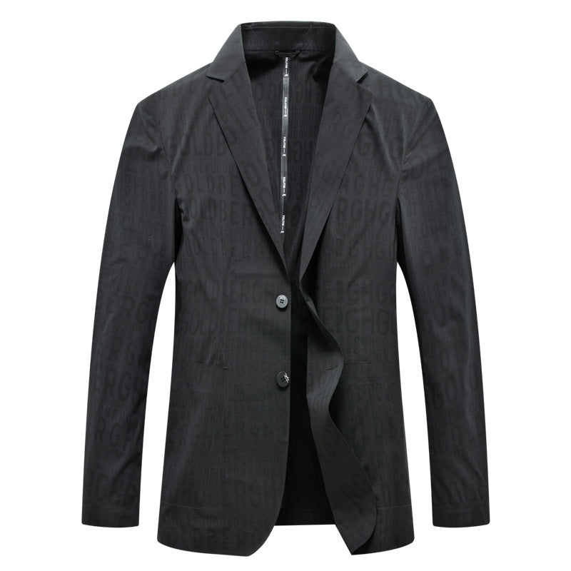 Herren Modernes Slim-Fit Sakko mit dezentem Logo-Jacquard und leichter Innenfütterung Shop Nory