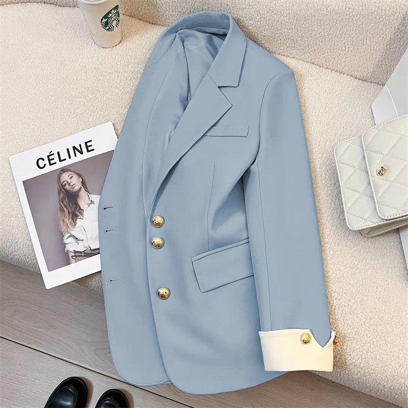 Damen Eleganter Blazer mit goldenen Knöpfen Shop Nory