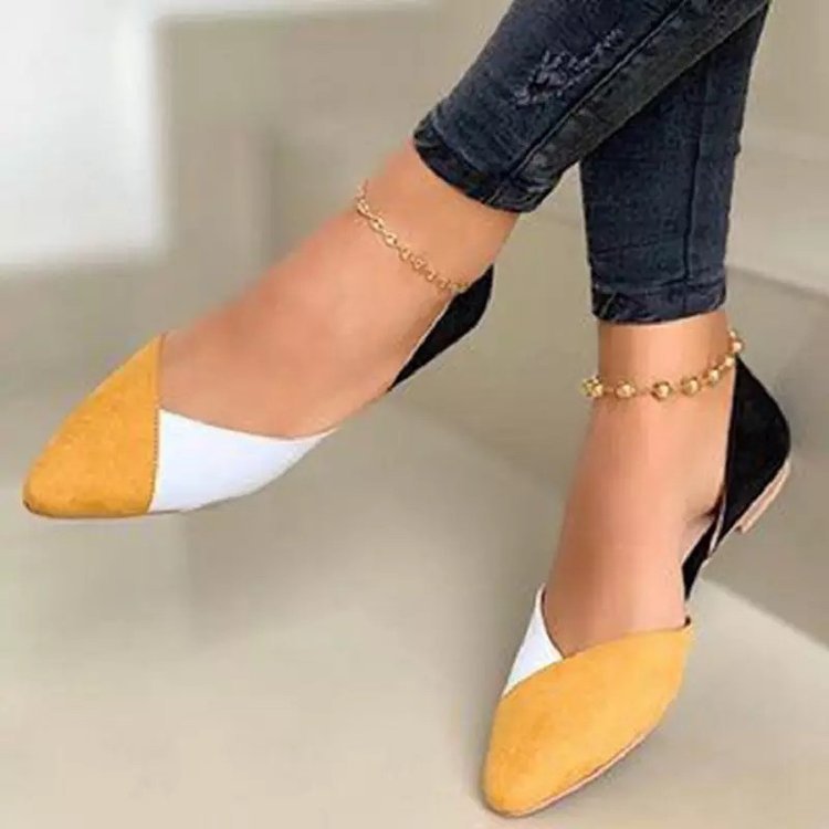 Damen Ballerinas im modernen Farbblockdesign Shopnory